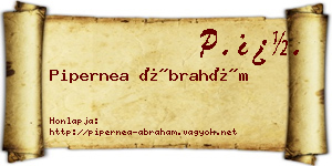 Pipernea Ábrahám névjegykártya